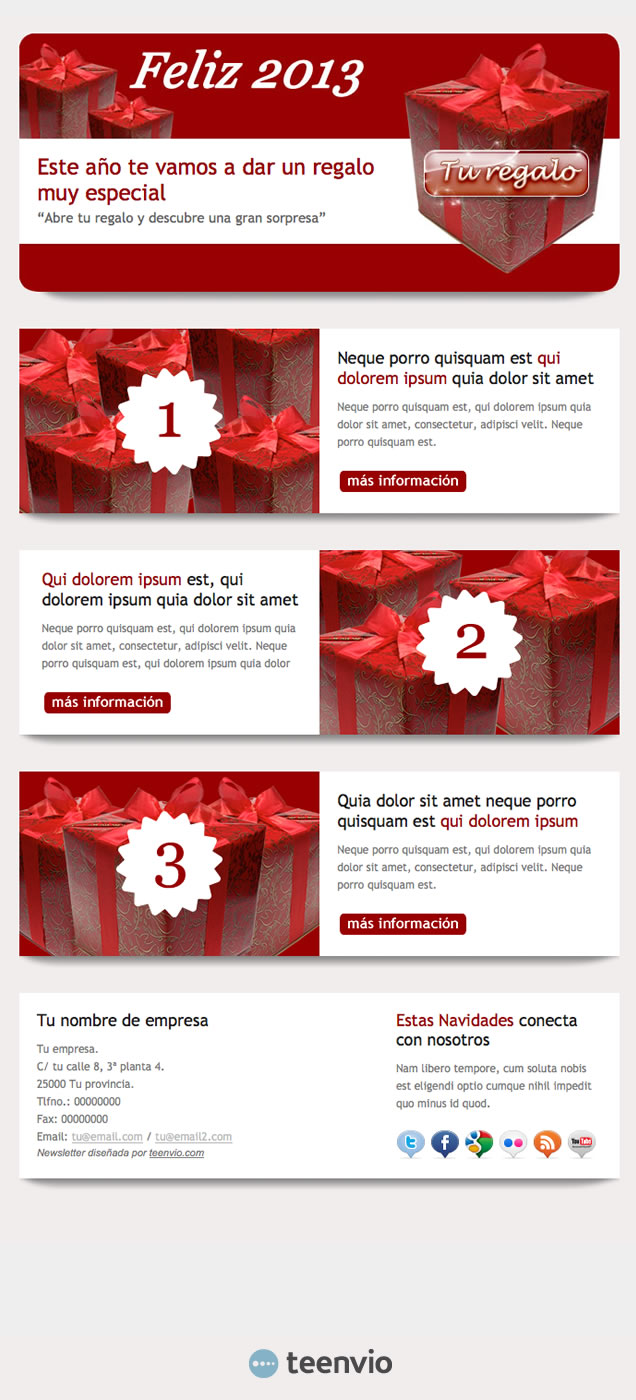 Feliz Ano Nuevo 13 Plantilla Html Para Newsletter En Email Marketing