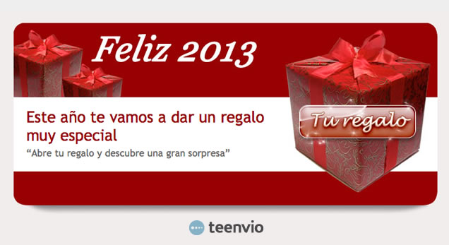 Plantilla Newsletter gratuita, Feliz año nuevo 2013, para tus campañas de email marketing